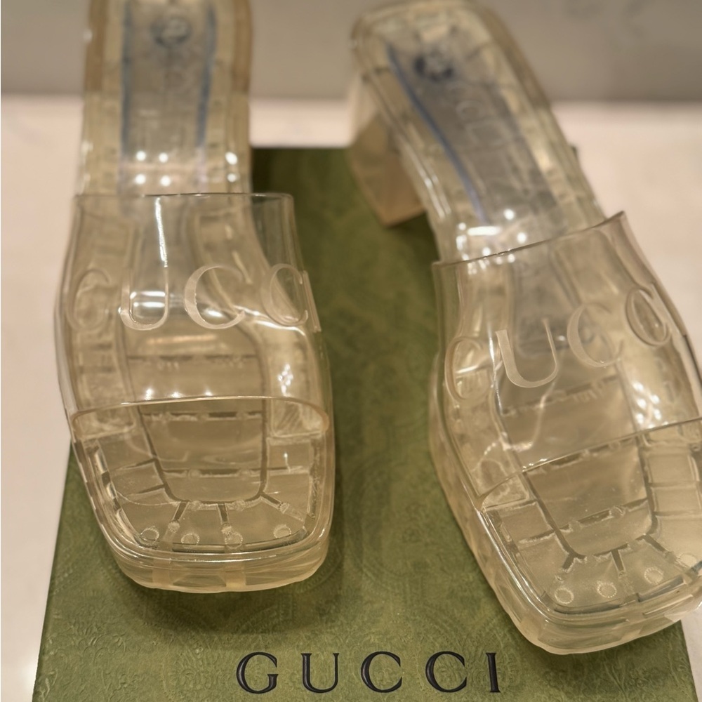 Gucci Women's Clear Slide Sandals